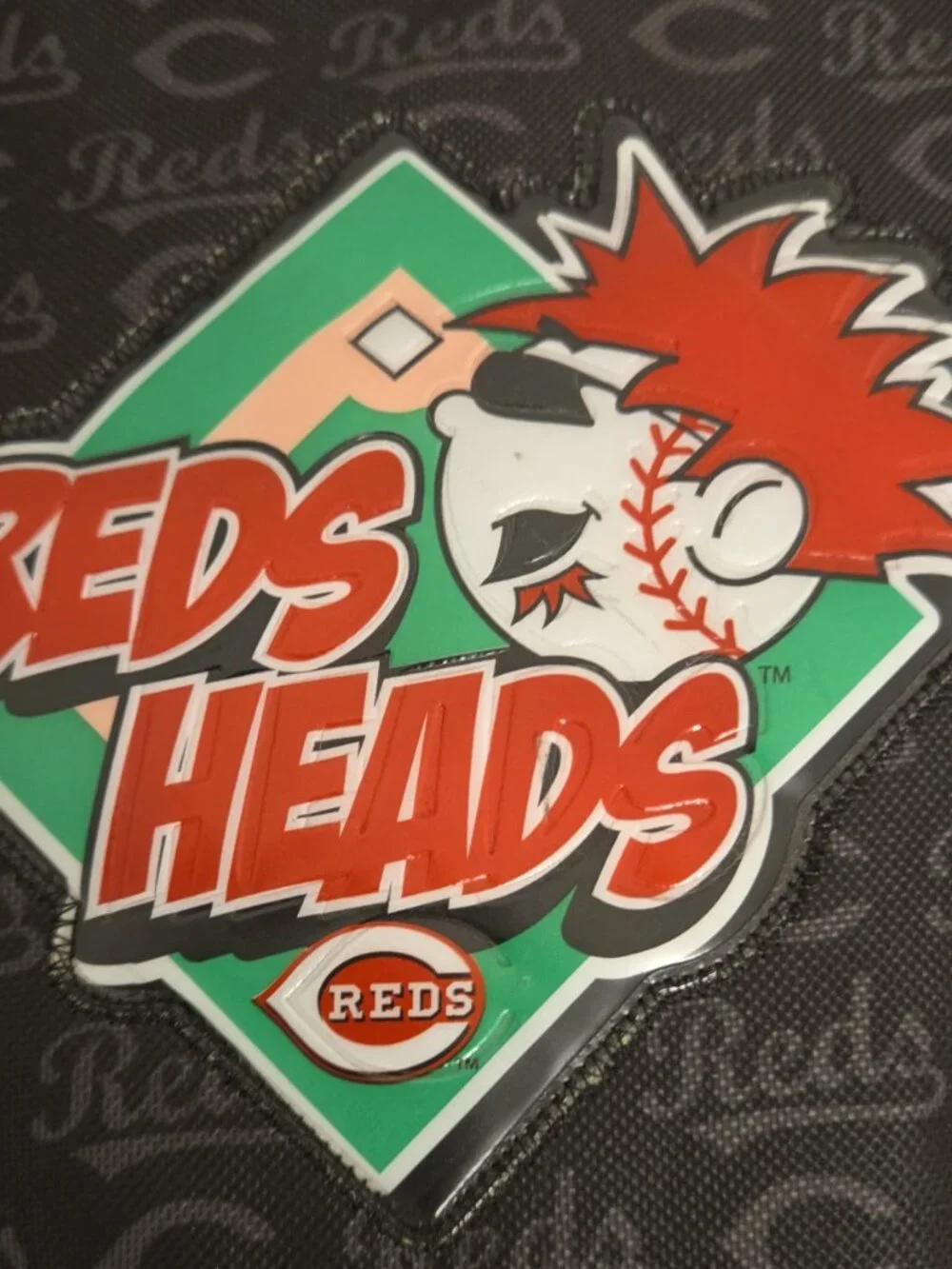 Cincinnati Reds Heads Baseball Backpack Black Red – Preloved